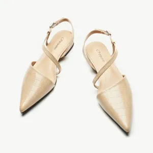 Strap-Around Slingback Flats (Freya)