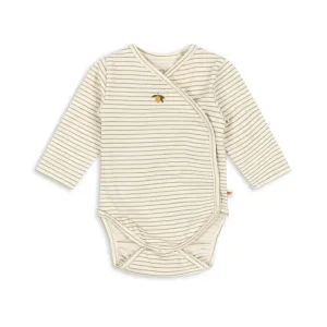 Stripe Wrapover Bodysuit (Tea Stripe)