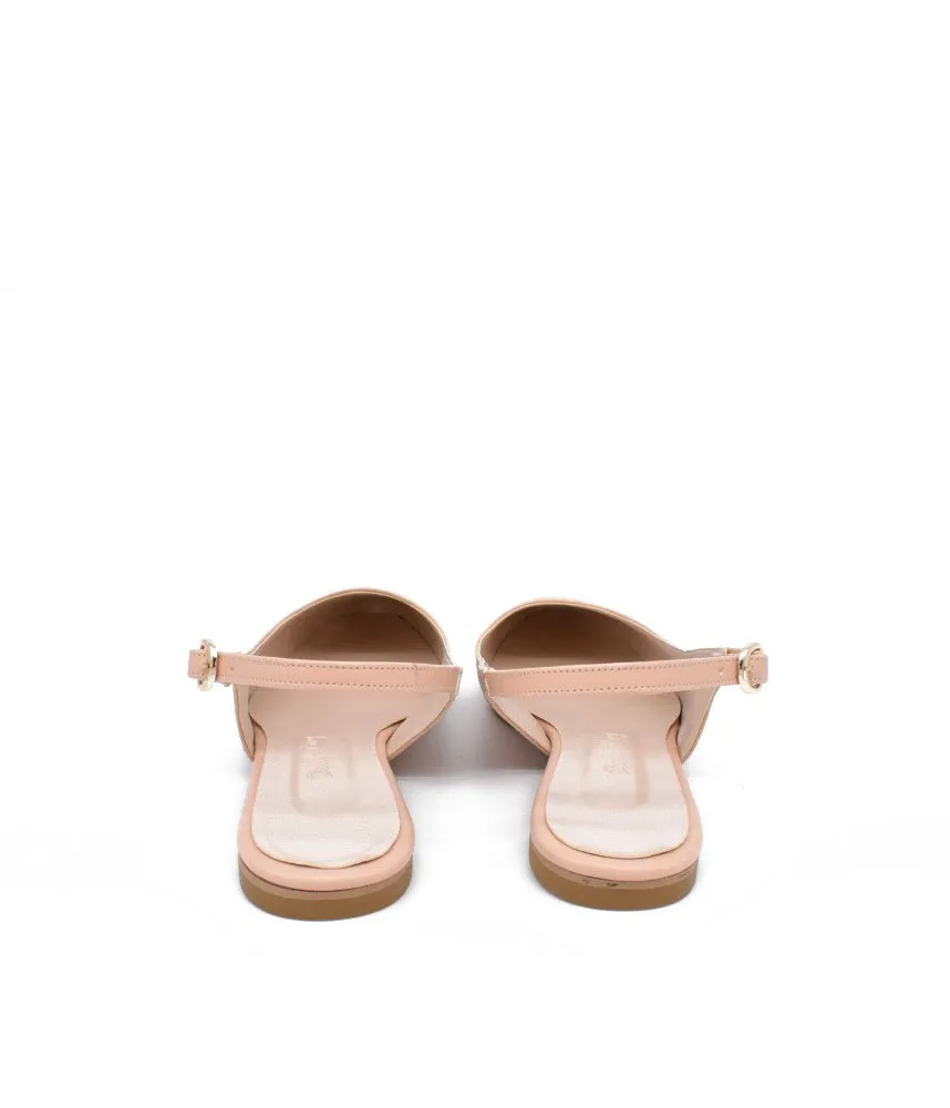 Stylish Beige Slingback Flats