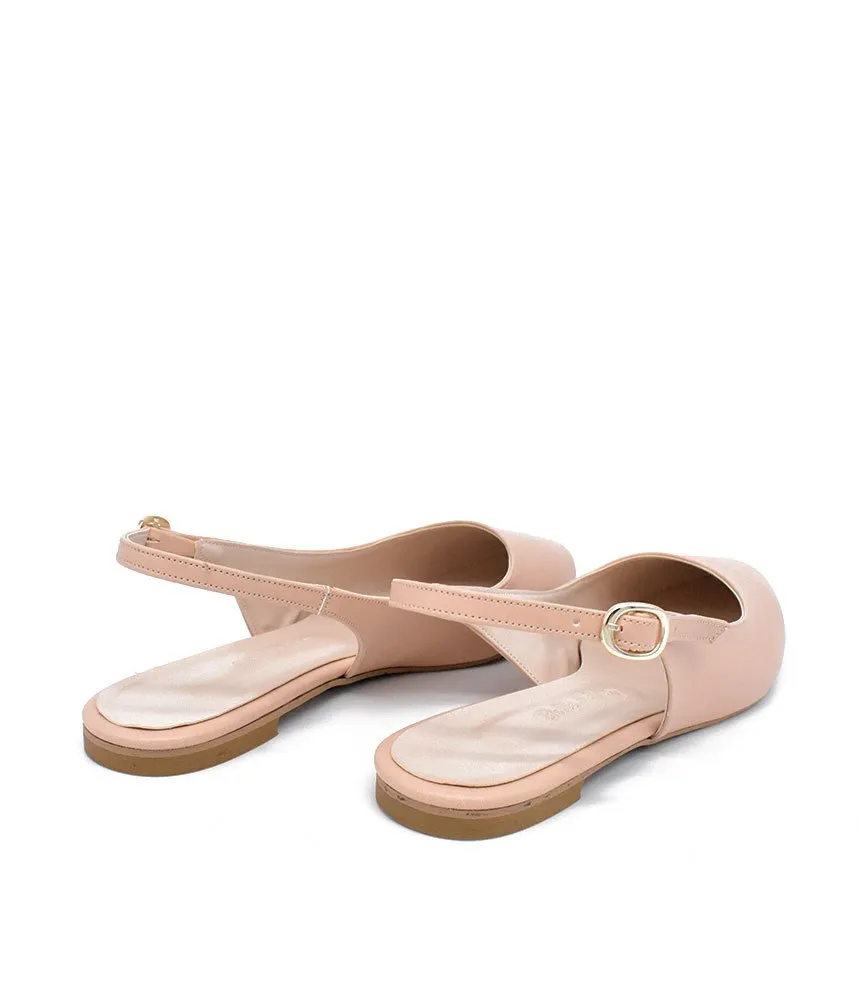 Stylish Beige Slingback Flats