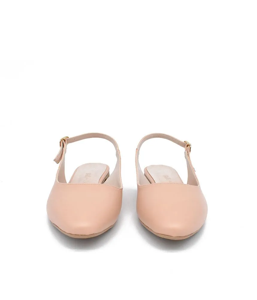 Stylish Beige Slingback Flats