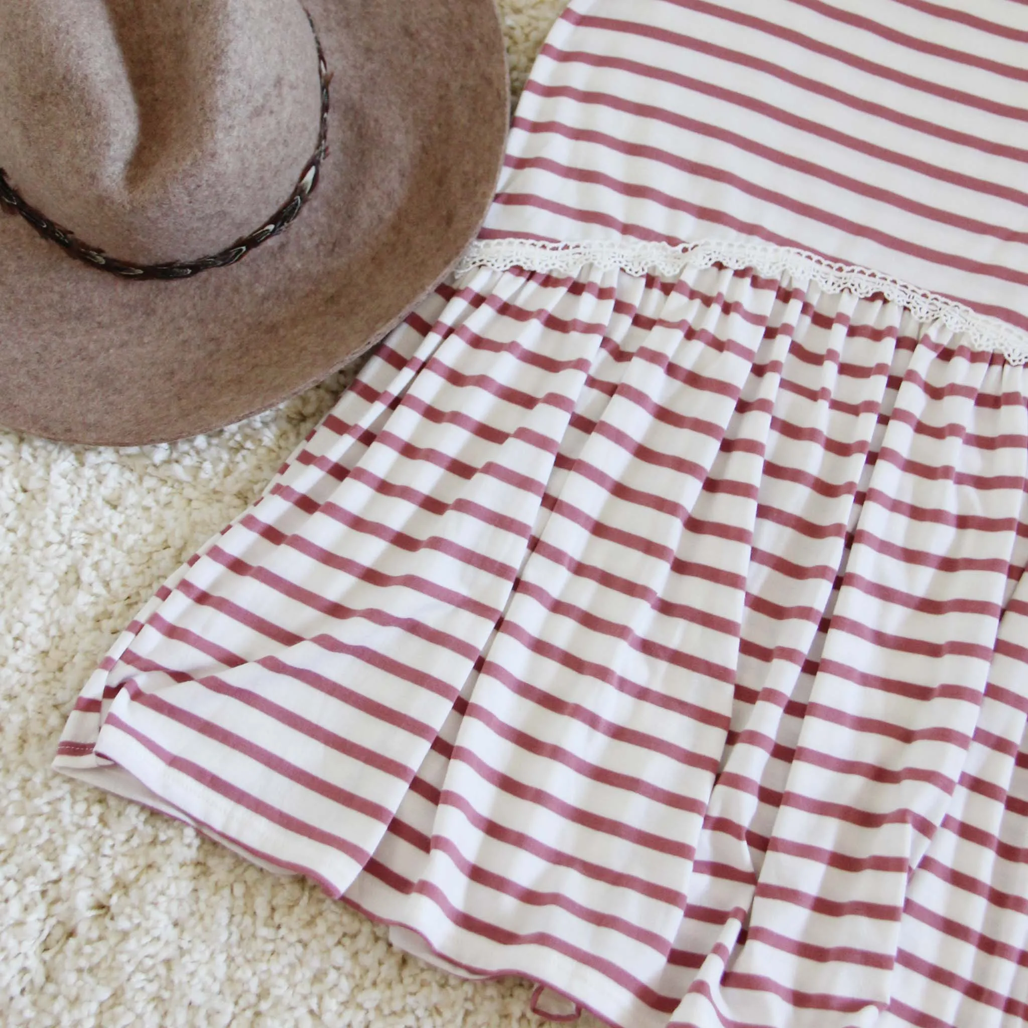Sweet Stripe Layering Tank in Rose