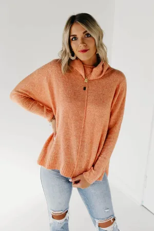 The Jack Cowl Neck Seam Dolman Sweater - Orange