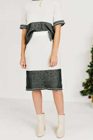 The Willis Boucle Skirt - Ivory