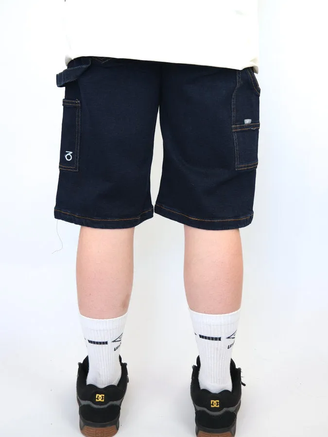 Three Sixty Clothing - Loose Fit Carpenter - Shorts - Indigo Blue