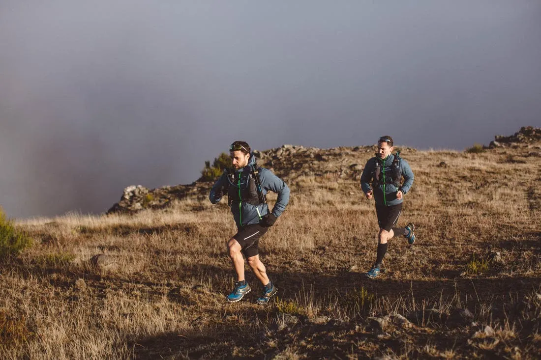 Veste imperméable de running & trail running Homme - KIPRUN Run 500 Rain Noire