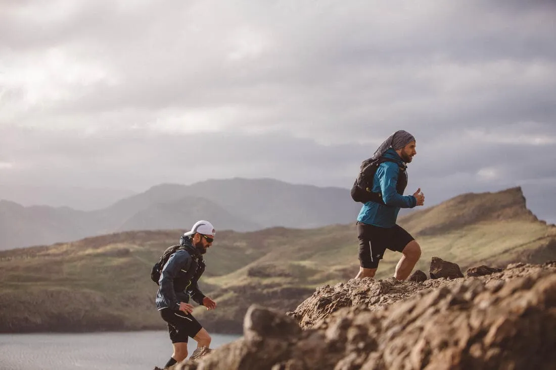 Veste imperméable de running & trail running Homme - KIPRUN Run 500 Rain Noire