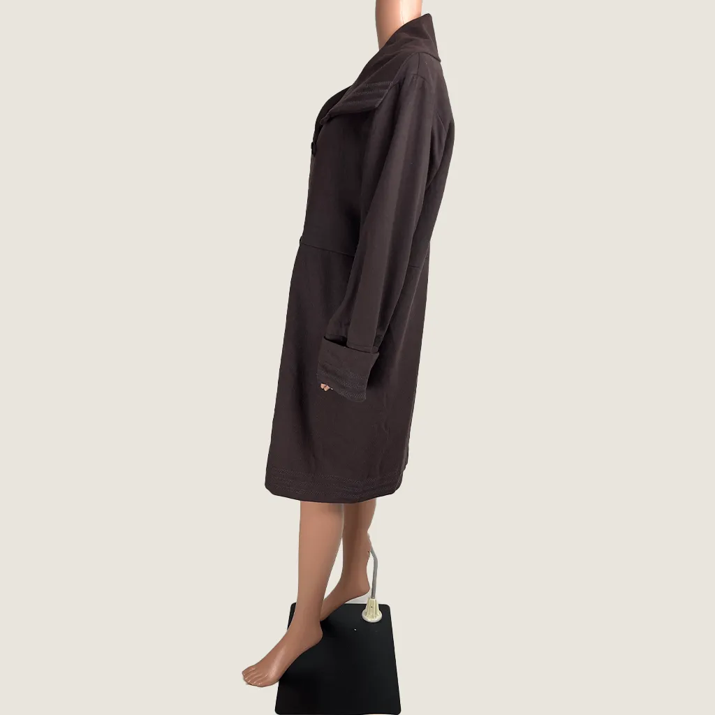 Victoria Loftes Dark Brown Wool Overcoat 14