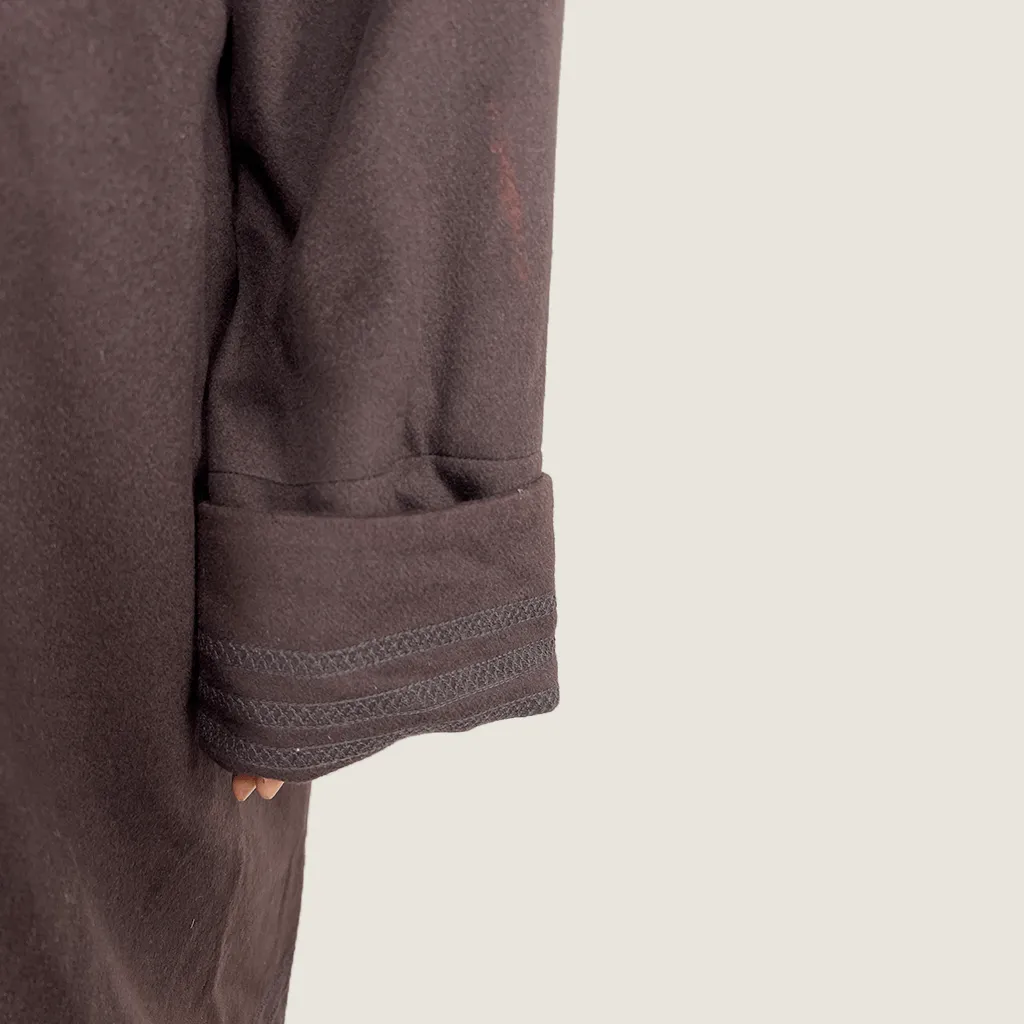 Victoria Loftes Dark Brown Wool Overcoat 14