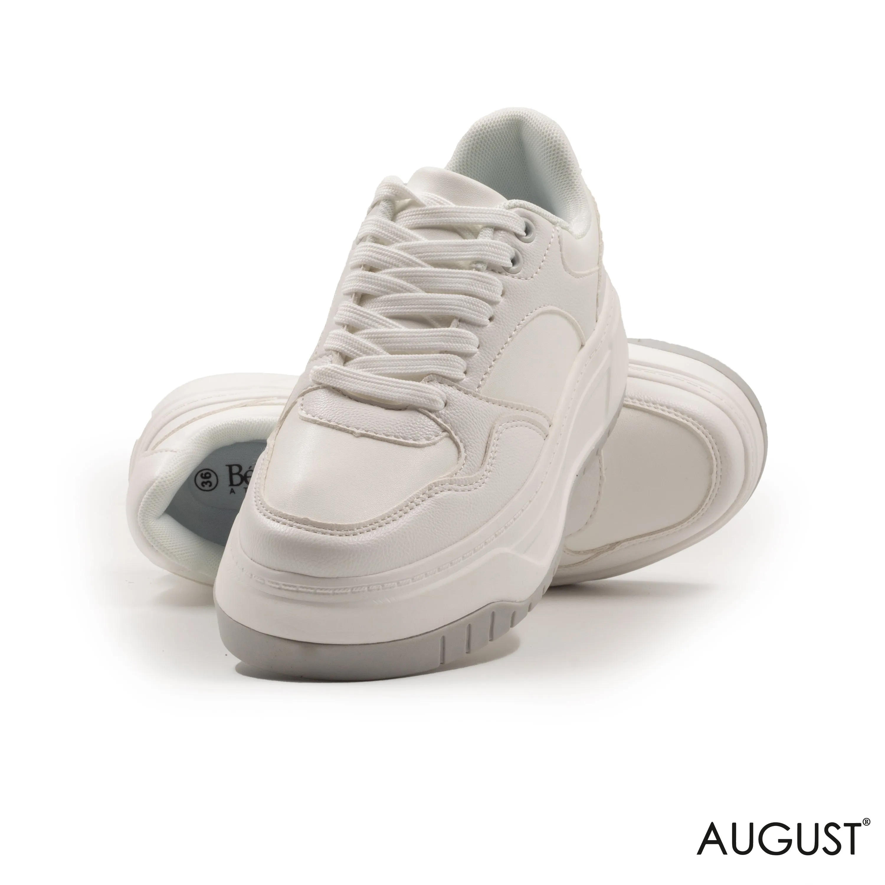 WHITE SNEAKERS WITH THICK SOLE