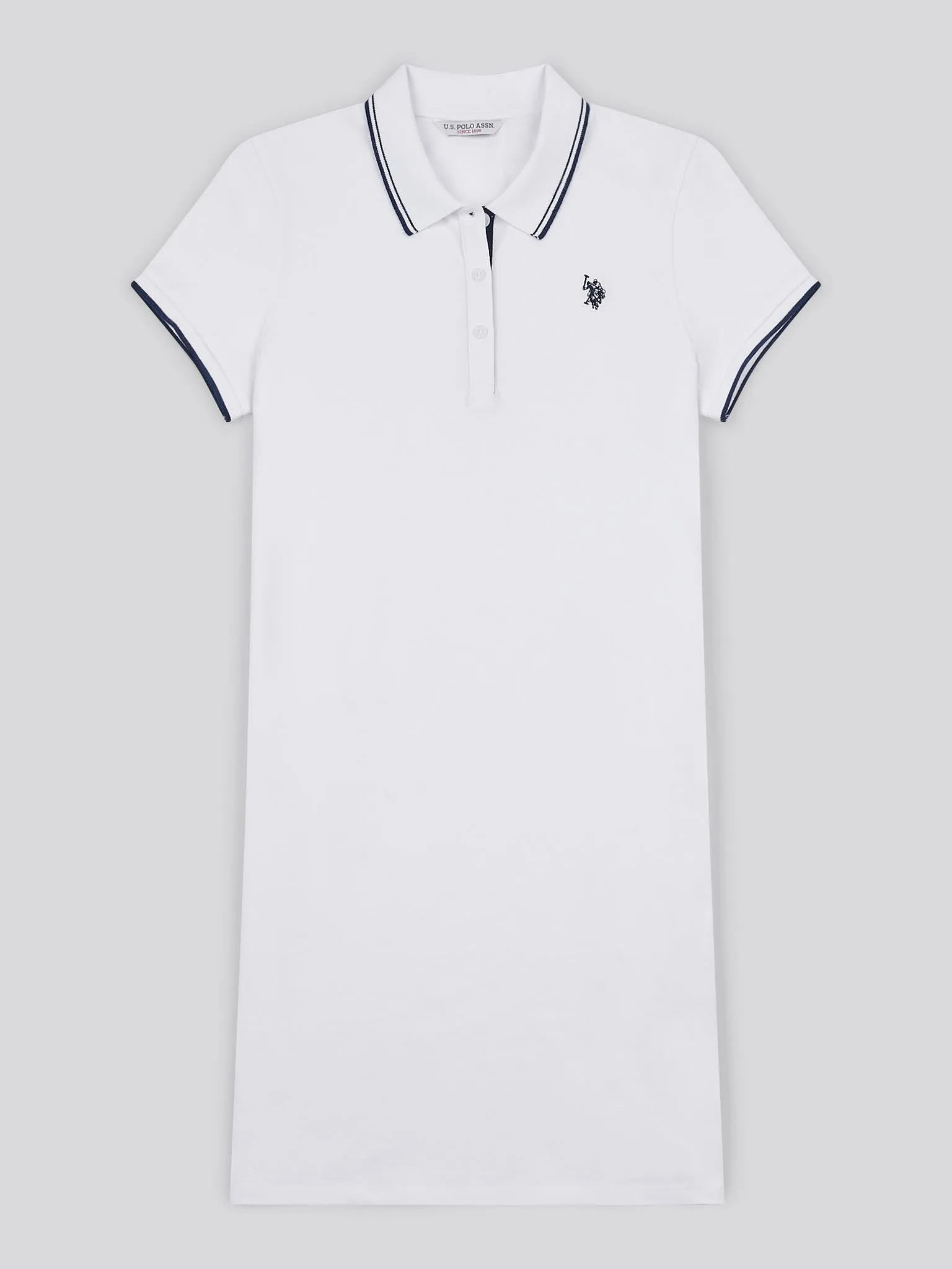 Womens Polo Dress in Bright White