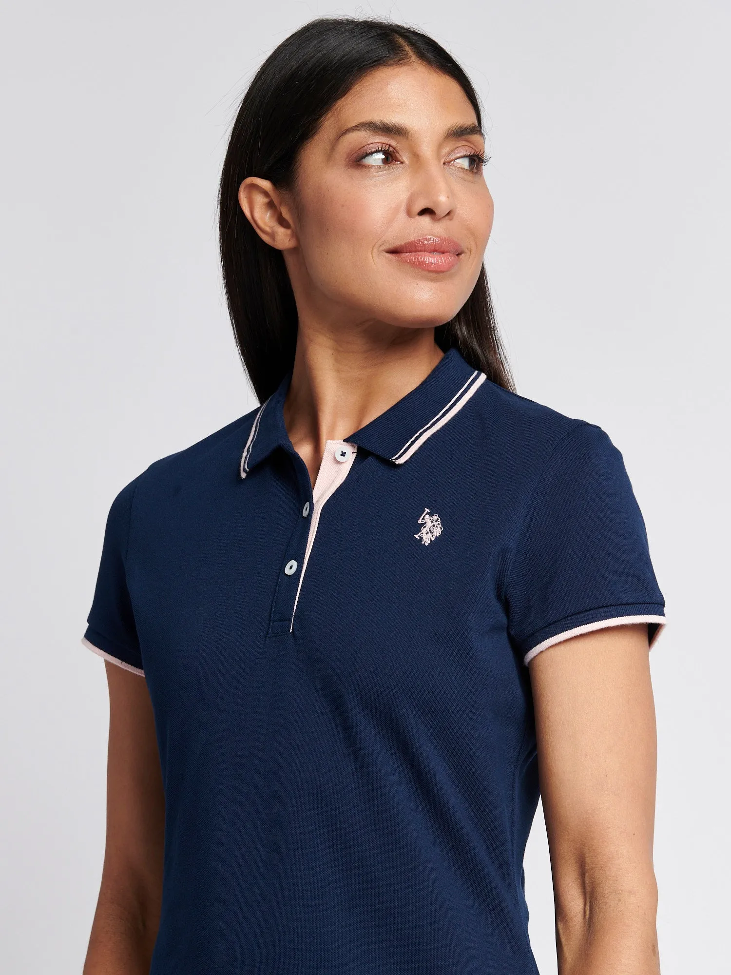 Womens Polo Dress in Navy Iris