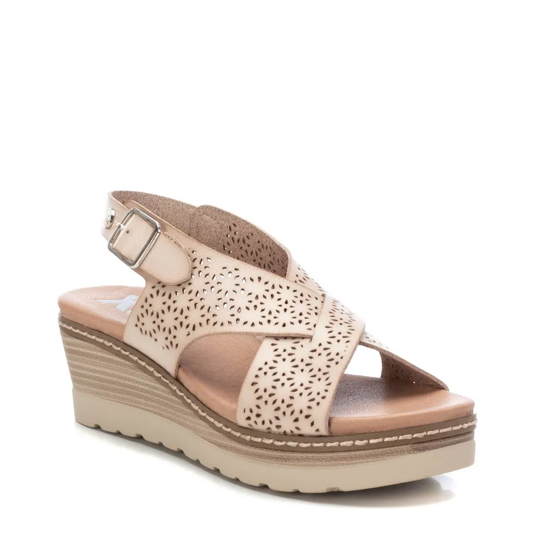 Women's Wedge Sandals By XTI, 14090502 Light Beige