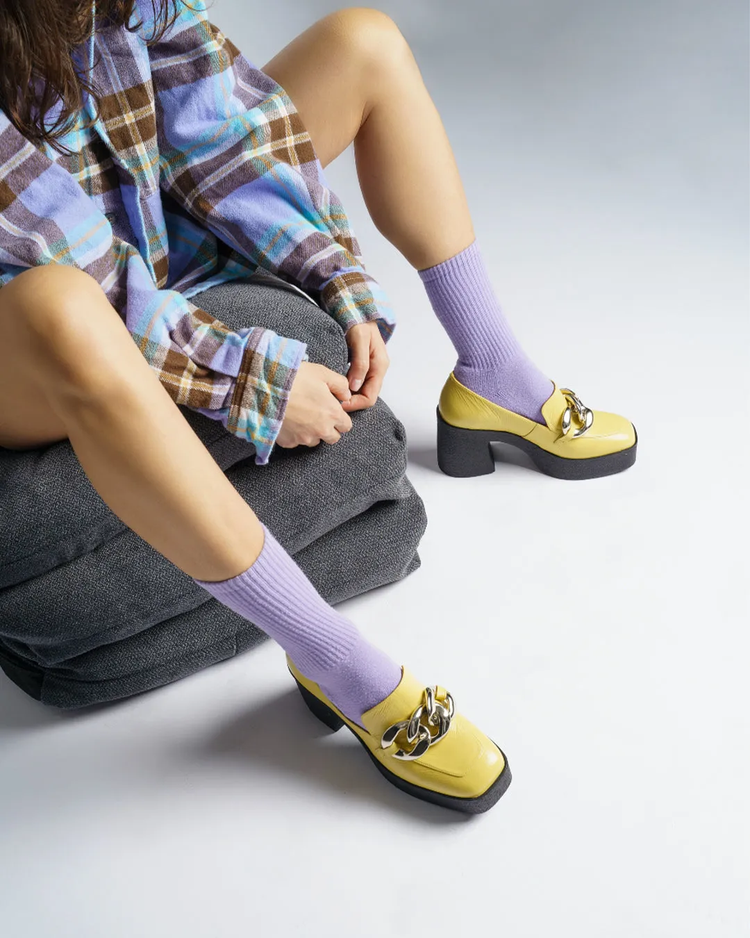 Yo Pastel Yellow Chunky Loafers